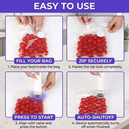 Handheld Vacuum Sealer Kit - 35-Piece Cordless Set