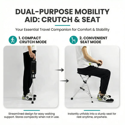 Walking Stick with Folding Seat
