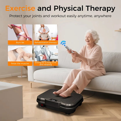 Full-Body Vibration Plate Machine with Resistance Bands