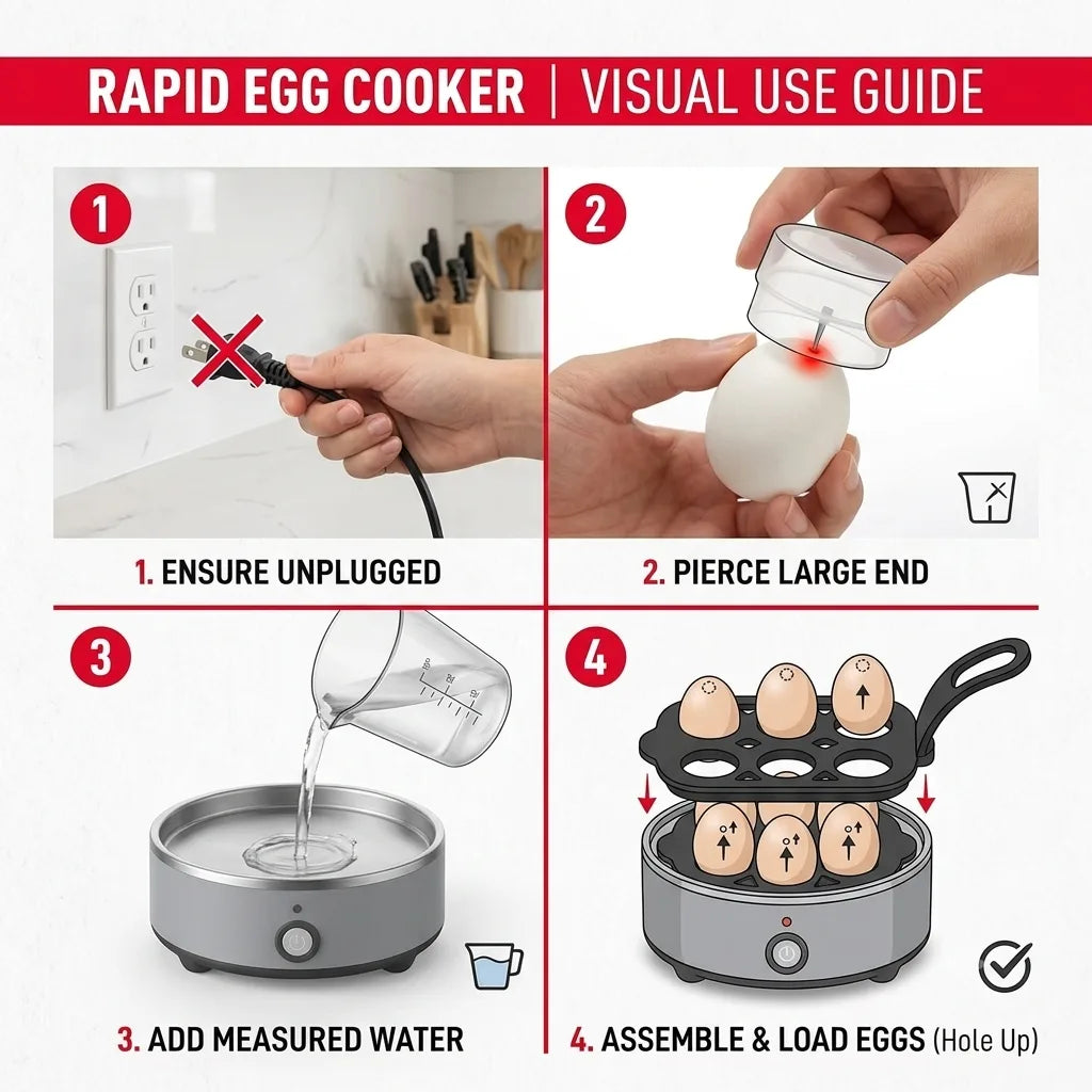 Rapid Egg Cooker — 6 Eggs, Perfect Every Time