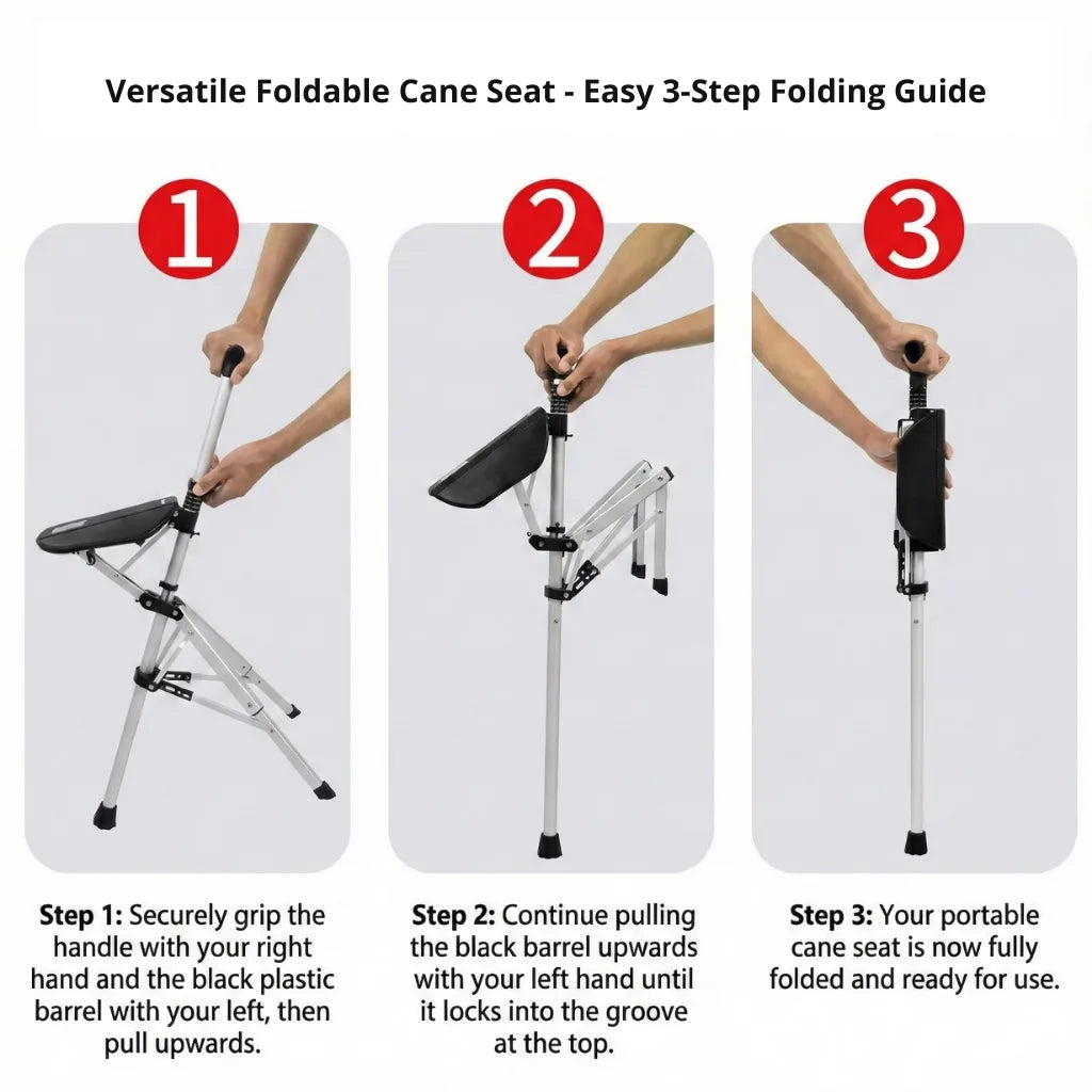 Walking Stick with Folding Seat