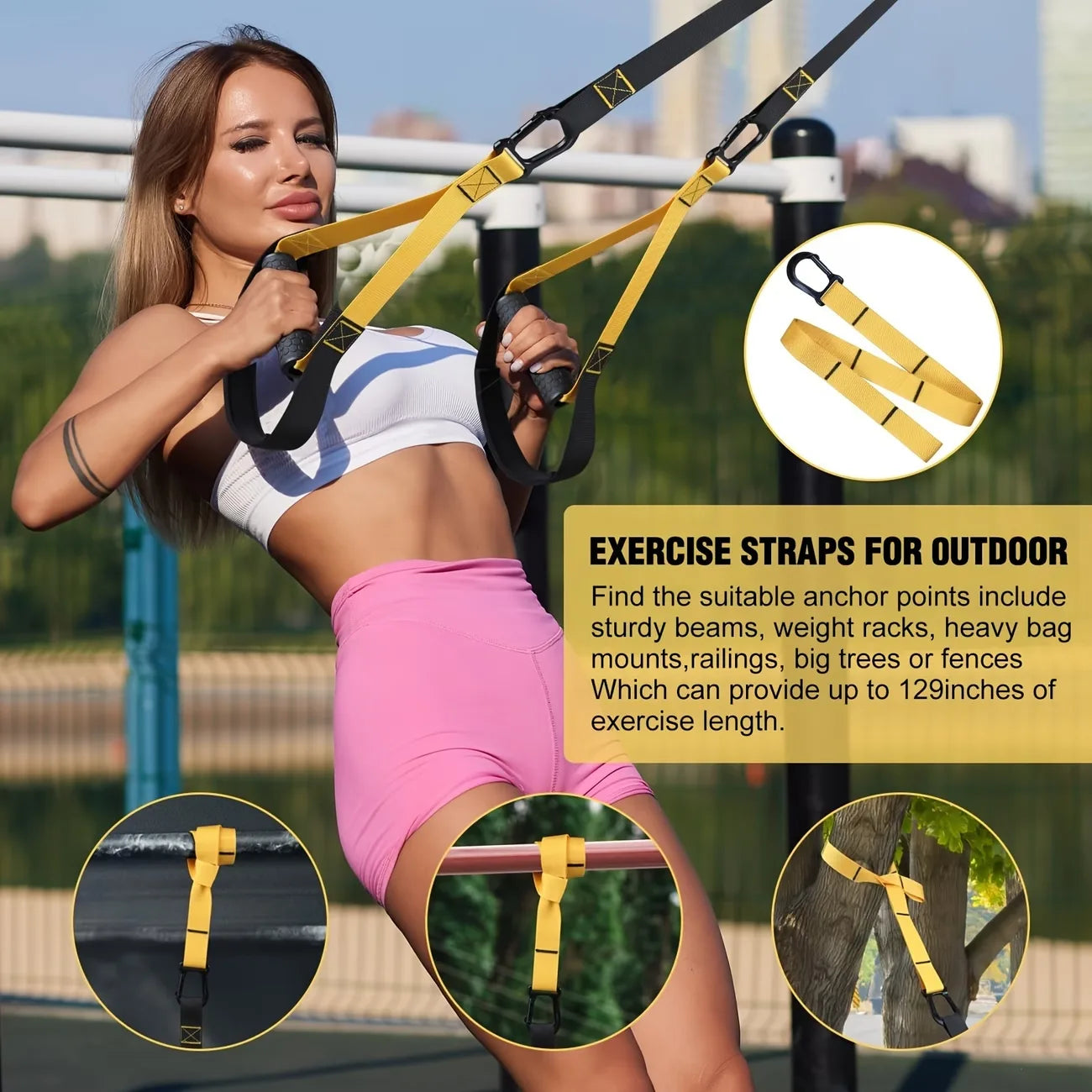 Adjustable Suspension Trainer System - Home Strength Tool
