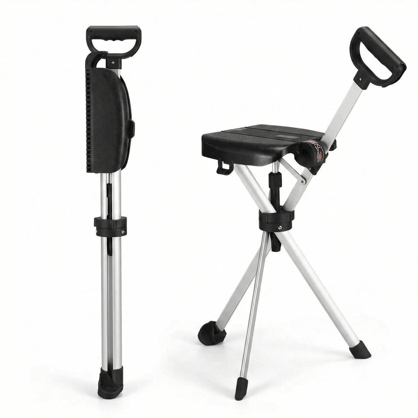 Walking Stick with Folding Seat
