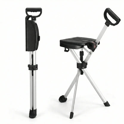 Walking Stick with Folding Seat