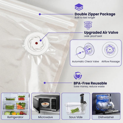 Handheld Vacuum Sealer Kit - 35-Piece Cordless Set