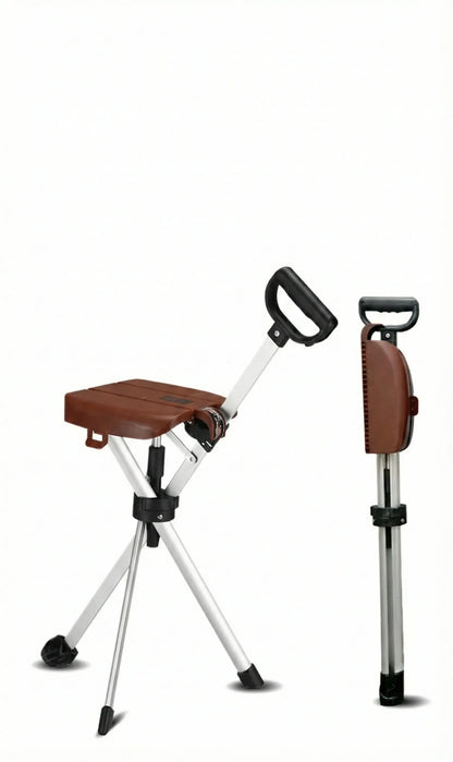 Walking Stick with Folding Seat