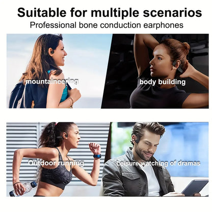 Bone Conduction Wireless Headphones - Bluetooth with Mic