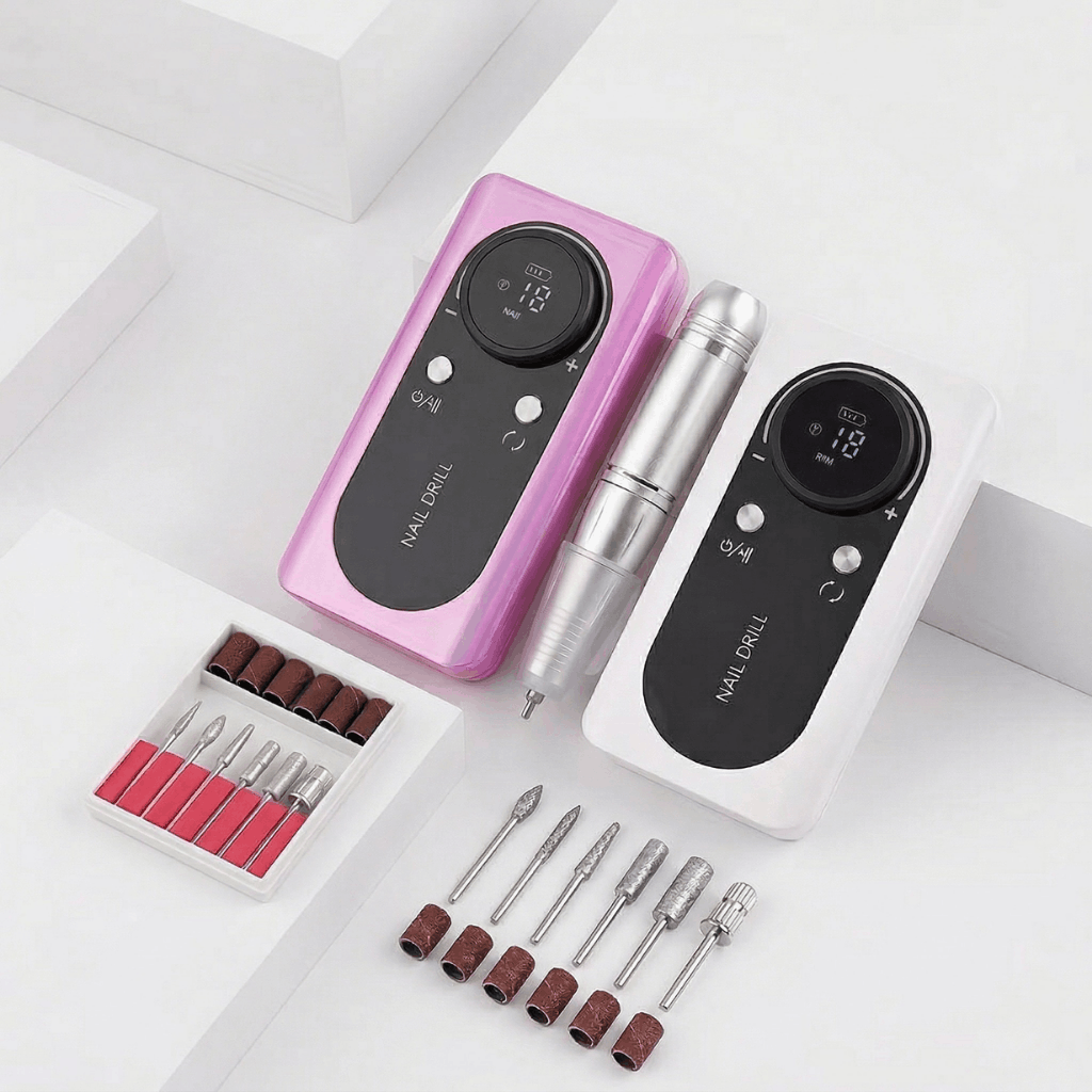 Professional 45000 RPM Wireless Nail Drill for Manicure & Pedicure with Drill Bits Set
