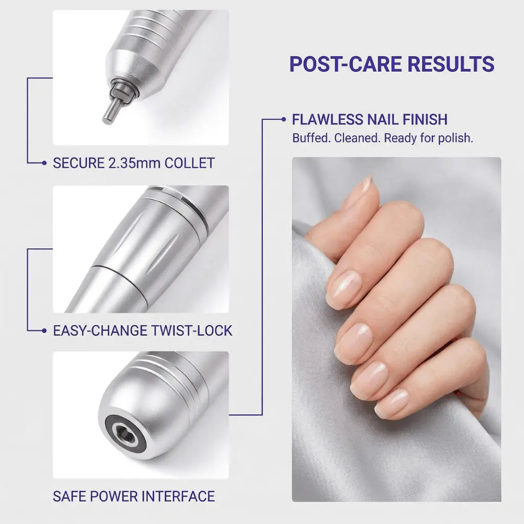 45000 RPM Electric Nail Drill - Rechargeable Portable E-File