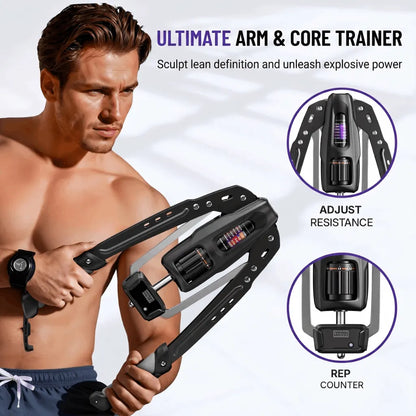 Adjustable Hydraulic Arm Exerciser - 22-440 lbs Resistance