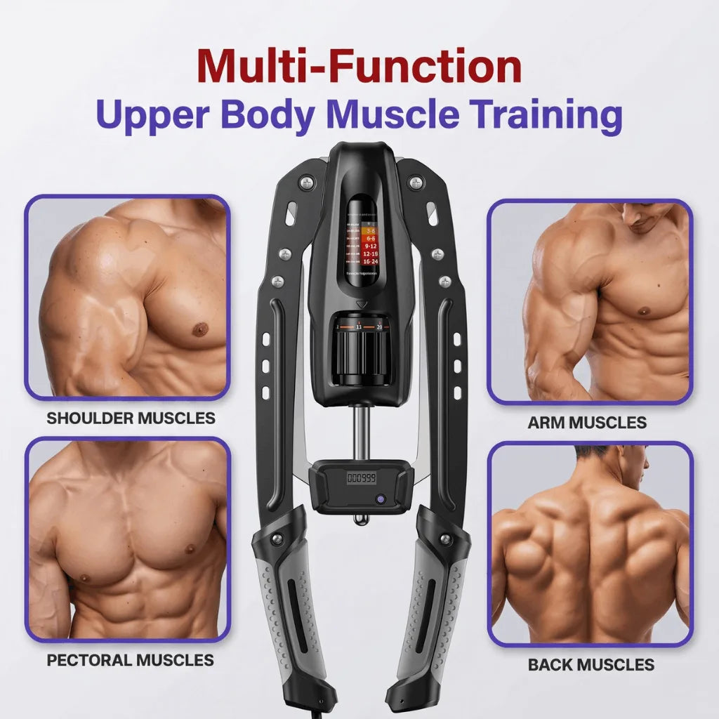 Adjustable Hydraulic Arm Exerciser - 22-440 lbs Resistance
